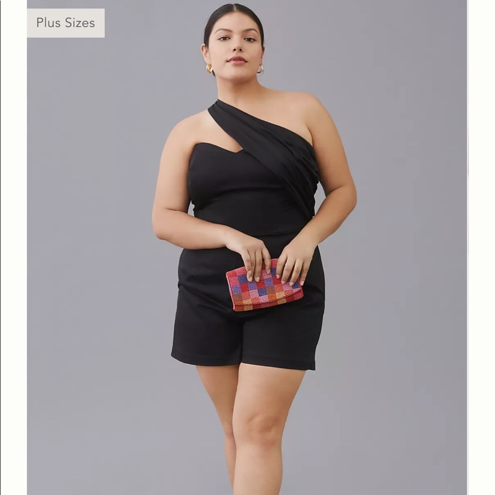 Anthropologie Black Asymmetrical Jumpsuit